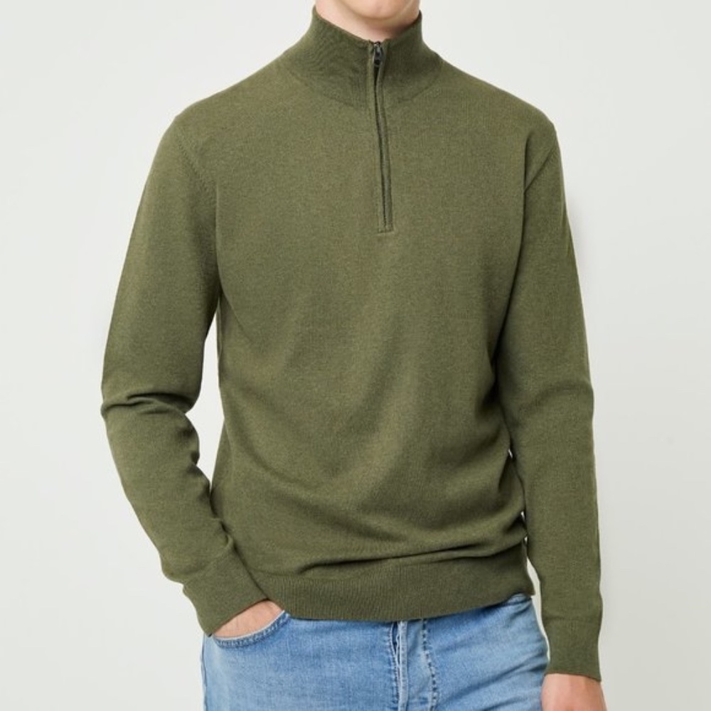 FRENCH CONNECTION Stretch Quarter Zip Sweater